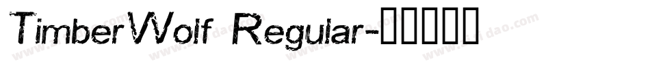 TimberWolf Regular字体转换